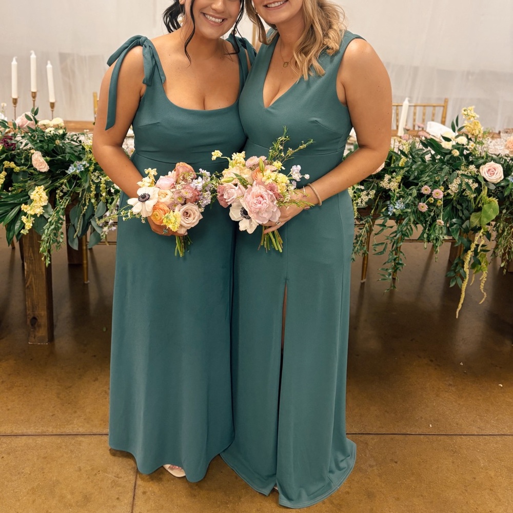 Birdy Grey SeaGlass Color bridesmaid dress